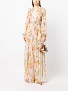 Costarellos Maxi-jurk met bloemenprint - Geel