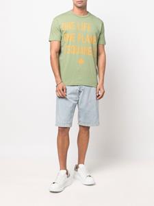 Dsquared2 T-shirt met tekst - Groen