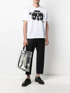 Junya Watanabe MAN T-shirt met graffitiprint - Wit