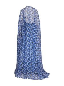 Carolina Herrera Maxi-jurk met bloemenprint - Blauw