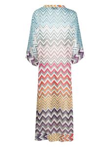 Missoni zigzag-weave maxi dress - Blauw