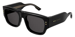 GUCCI GG1262S | Herren-Sonnenbrille | Eckig | Fassung: Kunststoff Schwarz | Glasfarbe: Grau