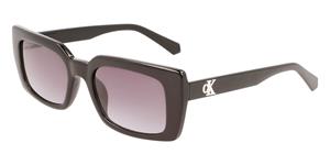 CALVIN KLEIN CKJ22606S | Damen-Sonnenbrille | Eckig | Fassung: Kunststoff Schwarz | Glasfarbe: Grau