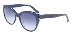 CALVIN KLEIN CK22520S | Damen-Sonnenbrille | Butterfly | Fassung: Kunststoff Blau | Glasfarbe: Blau
