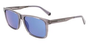 CALVIN KLEIN CKJ21624S | Herren-Sonnenbrille | Eckig | Fassung: Kunststoff Grau | Glasfarbe: Grau / Blau