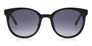 GUESS GU7503 | Damen-Sonnenbrille | Rund | Fassung: Kunststoff Schwarz | Glasfarbe: Grau