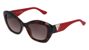 GUESS GU7868 | Damen-Sonnenbrille | Butterfly | Fassung: Kunststoff Braun | Glasfarbe: Braun