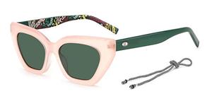 MISSONI MMI 0088/S | Damen-Sonnenbrille | Butterfly | Fassung: Kunststoff Beige | Glasfarbe: Grün