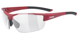 uvex Sportstyle 612 Variomatic light Sportbrille Farbe: 3390 red matt, variomatic smoke)