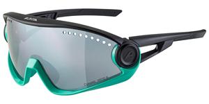 Alpina 5W1NG CM+ Sportbrille Farbe: 371 turquoise/black, Ceramic Mirror, Scheibe: black mirror S3))