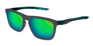 PUMA PU0376S | Herren-Sonnenbrille | Eckig | Fassung: Kunststoff Grau | Glasfarbe: Grün