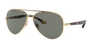 RAY-BAN RB 3675 | Unisex-Sonnenbrille | Pilot | Fassung: Mineral Goldfarben | Glasfarbe: Grün / Grau