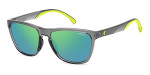 CARRERA 8058/S | Unisex-Sonnenbrille | Eckig | Fassung: Kunststoff Grau | Glasfarbe: Grün