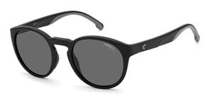 CARRERA 8056/S | Herren-Sonnenbrille | Panto | Fassung: Kunststoff Schwarz | Glasfarbe: Grau