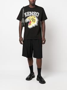 Kenzo tiger-print cotton T-shirt - Zwart
