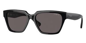 VOGUE VO5512S | Damen-Sonnenbrille | Eckig | Fassung: Kunststoff Schwarz | Glasfarbe: Grau