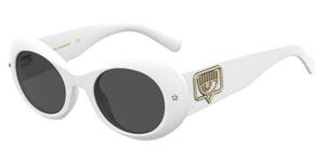 CHIARA FERRAGNI CF 7004/S | Damen-Sonnenbrille | Butterfly | Fassung: Kunststoff Weiß | Glasfarbe: Grau