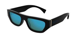 guccieyewear Gucci Eyewear Unisex-Sonnenbrille GUCCI GG1134S 001 T53 INJECTION 145 BLACK/BLACK/BLUE