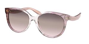 COACH HC8321 | Damen-Sonnenbrille | Butterfly | Fassung: Kunststoff Rosa | Glasfarbe: Braun