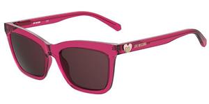 MOSCHINO MOL057/S | Damen-Sonnenbrille | Butterfly | Fassung: Kunststoff Rosa | Glasfarbe: Rosa
