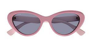 GUCCI GG1170S | Damen-Sonnenbrille | Butterfly | Fassung: Kunststoff Rosa | Glasfarbe: Grau