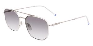 ZEISS ZS22106S | Herren-Sonnenbrille | Eckig | Fassung: Kunststoff Silberfarben | Glasfarbe: Grau