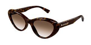 GUCCI GG1170S | Damen-Sonnenbrille | Butterfly | Fassung: Kunststoff Havanna | Glasfarbe: Braun