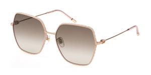 FURLA FULSFU628 | Damen-Sonnenbrille | Mehreckig | Fassung: Kunststoff Beige | Glasfarbe: Rosa