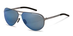 PORSCHE DESIGN 8670 | Herren-Sonnenbrille | Pilot | Fassung: Kunststoff Grau | Glasfarbe: Grau / Blau