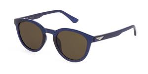 POLICE POISPLF16 | Herren-Sonnenbrille | Panto | Fassung: Kunststoff Blau | Glasfarbe: Braun