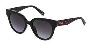 FILA FIASFI119 | Damen-Sonnenbrille | Butterfly | Fassung: Kunststoff Schwarz | Glasfarbe: Grau