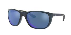 Ray-Ban RB4307 Heren - Rechthoekig Blauw Transparant Spiegel glazen