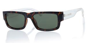 SUPERDRY 5005 | Unisex-Sonnenbrille | Eckig | Fassung: Kunststoff Havanna | Glasfarbe: Grün