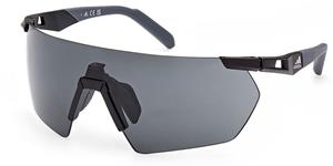 ADIDAS SP0062 | Unisex-Sonnenbrille | Monoscheibe | Fassung: Kunststoff Schwarz | Glasfarbe: Grau
