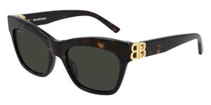 Balenciaga Sonnenbrillen für Frauen BB0132S 002 T53 Acetato Havana Gold Green