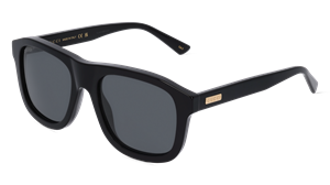 GUCCI GG1316S | Herren-Sonnenbrille | Pilot | Fassung: Kunststoff Schwarz | Glasfarbe: Grau