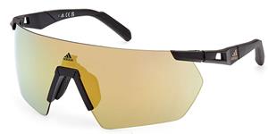 ADIDAS SP0062 | Unisex-Sonnenbrille | Monoscheibe | Fassung: Kunststoff Schwarz | Glasfarbe: Gelb