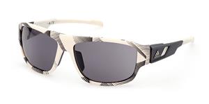 ADIDAS SP0045 | Herren-Sonnenbrille | Eckig | Fassung: Kunststoff Beige | Glasfarbe: Grau