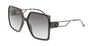 LIU JO LJ763SR | Damen-Sonnenbrille | Eckig | Fassung: Kunststoff Schwarz | Glasfarbe: Grau