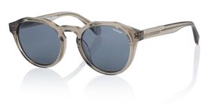 SUPERDRY 5012 | Unisex-Sonnenbrille | Panto | Fassung: Kunststoff Grau | Glasfarbe: Grau / Blau