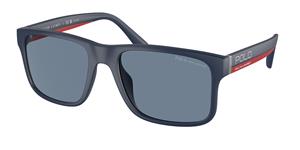 POLO RALPH LAUREN PH4195U | Herren-Sonnenbrille | Eckig | Fassung: Kunststoff Blau | Glasfarbe: Blau