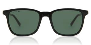 LACOSTE L915S | Unisex-Sonnenbrille | Eckig | Fassung: Kunststoff Schwarz | Glasfarbe: Grün