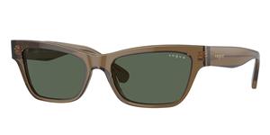 VOGUE VO5514S | Damen-Sonnenbrille | Butterfly | Fassung: Kunststoff Braun | Glasfarbe: Grün / Grau