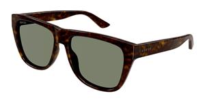 Kering Eyewear Gucci GG 1345 S Herren-Sonnenbrille Vollrand Eckig Kunststoff-Gestell, braun