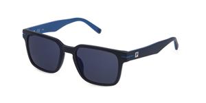 FILA FIASFI209 | Herren-Sonnenbrille | Eckig | Fassung: Kunststoff Blau | Glasfarbe: Grau
