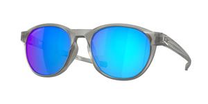 OAKLEY OO9126 REEDMACE | Herren-Sonnenbrille | Oval | Fassung: Kunststoff Grau | Glasfarbe: Blau