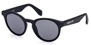 ADIDAS OR0056 | Unisex-Sonnenbrille | Panto | Fassung: Kunststoff Schwarz | Glasfarbe: Grau