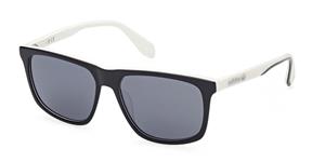 ADIDAS OR0062 | Damen-Sonnenbrille | Eckig | Fassung: Kunststoff Schwarz | Glasfarbe: Grau