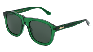 GUCCI GG1316S | Herren-Sonnenbrille | Pilot | Fassung: Kunststoff Grün | Glasfarbe: Grün