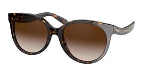 COACH HC8321 | Damen-Sonnenbrille | Butterfly | Fassung: Kunststoff Havanna | Glasfarbe: Braun